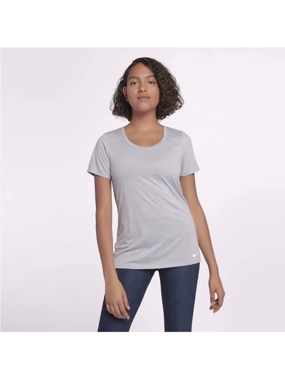 Nike Women's Dri-fit Short-Sleeve Scoop Neck Tee